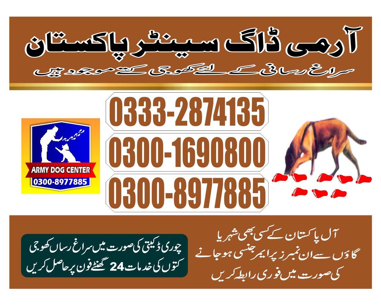Army Dog center | Rahimyarkhan 24/7| 03332874135