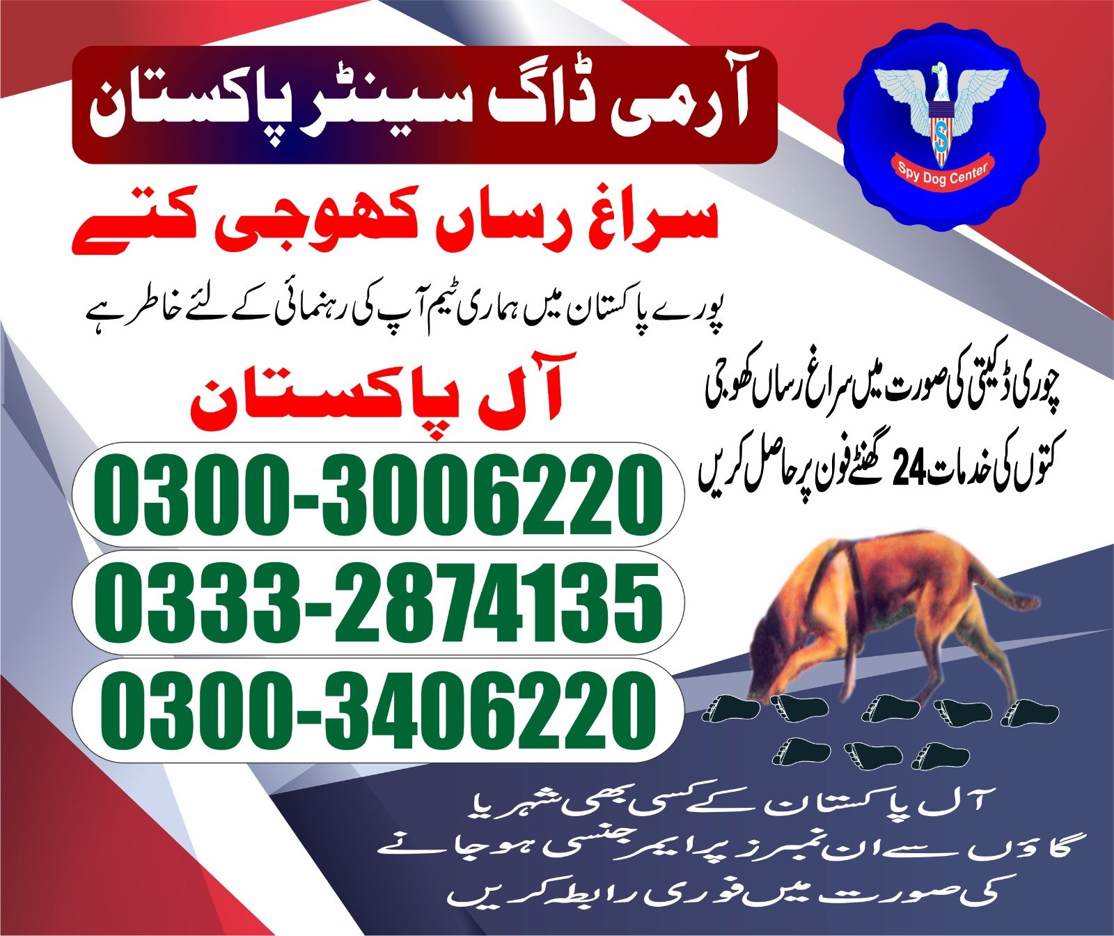 Army dog center 24/7 Malircanttkarachi | 03332874135