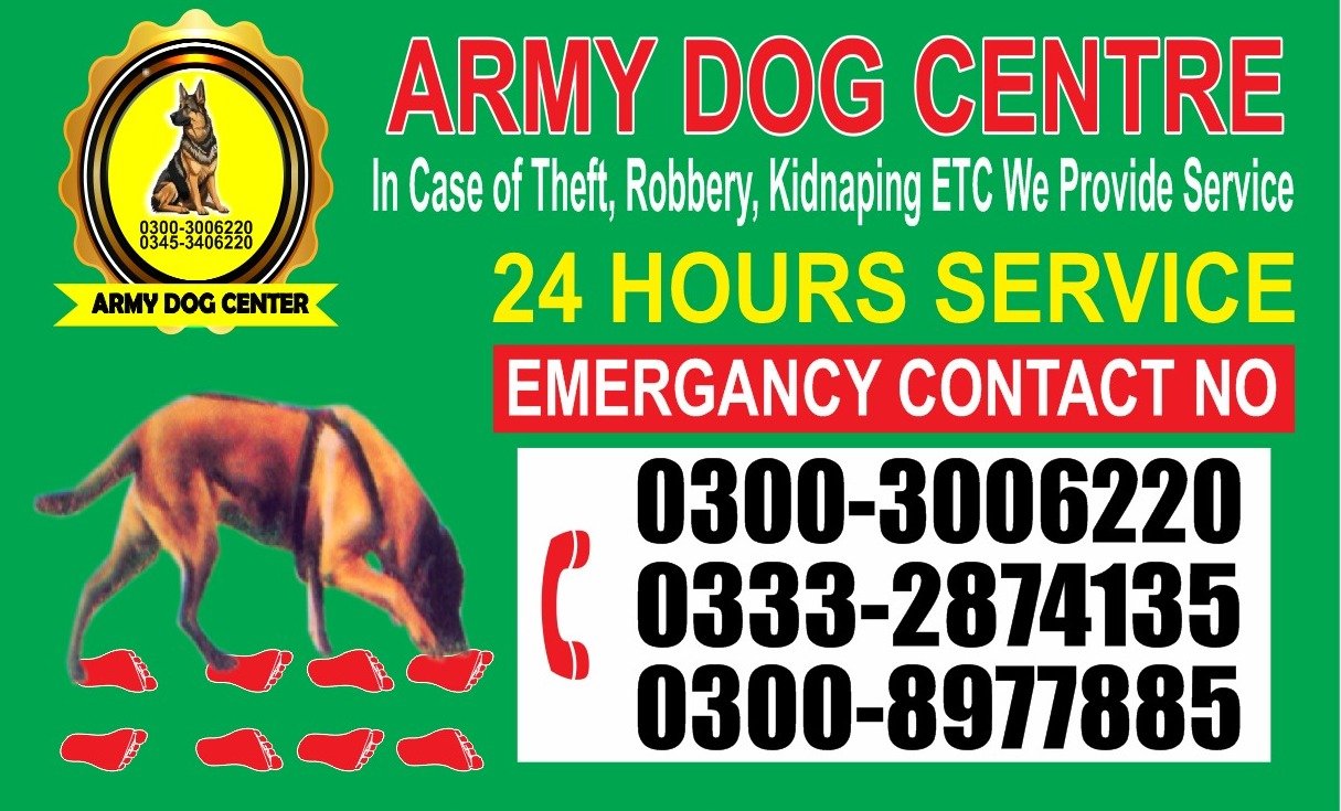 Army Dog Center Malir | Pakistan | 24/7 | 03332874135