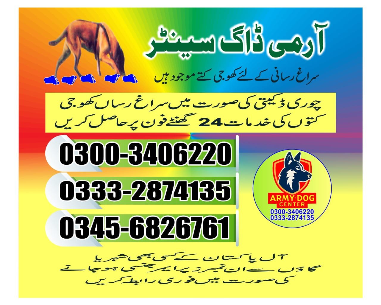 Army dog center | SINDH | 24/7 | 03332874135