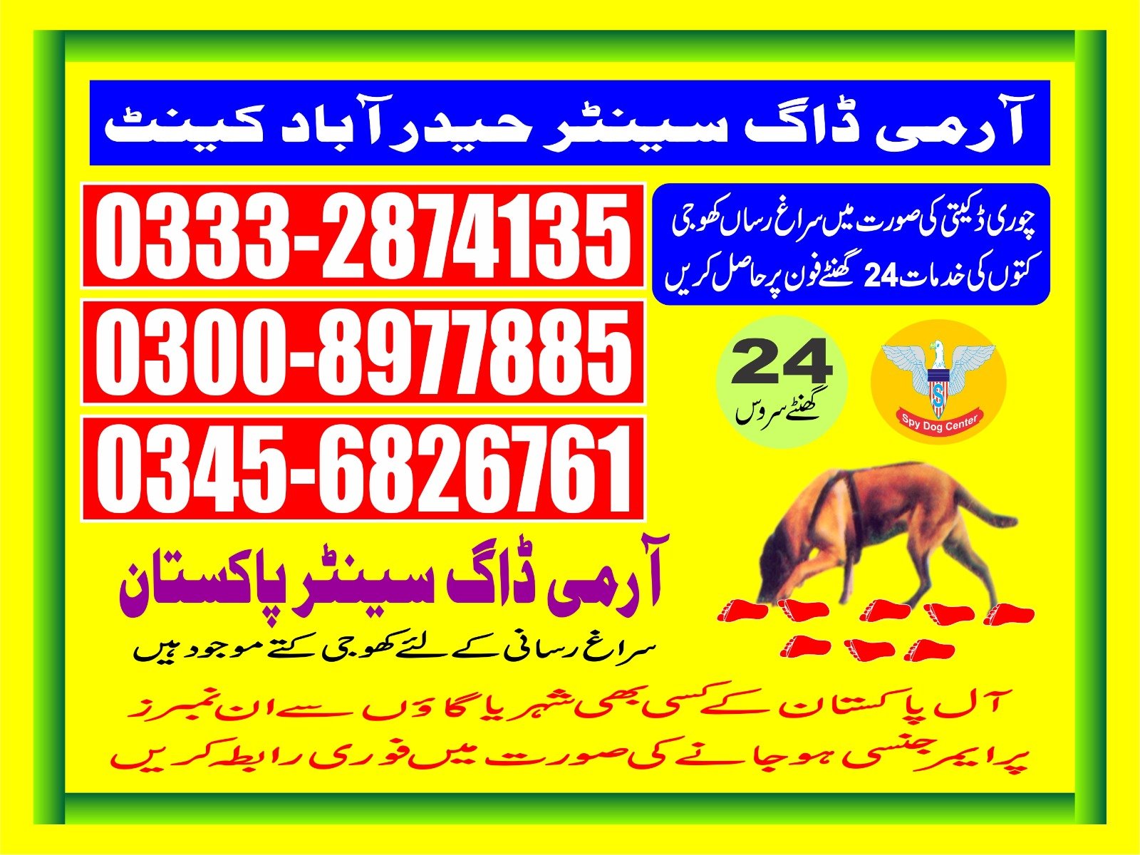 Army Dog Center |hyderabad cantt| 24/7 | 03332874135 | 03003406220