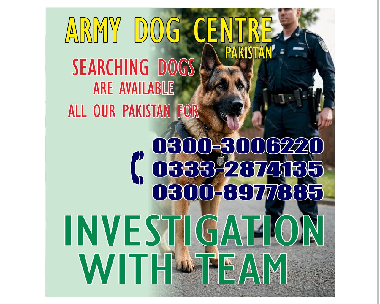 Army Dog Center  ||  kala shah kaku  || 03332874135 ||24/7||