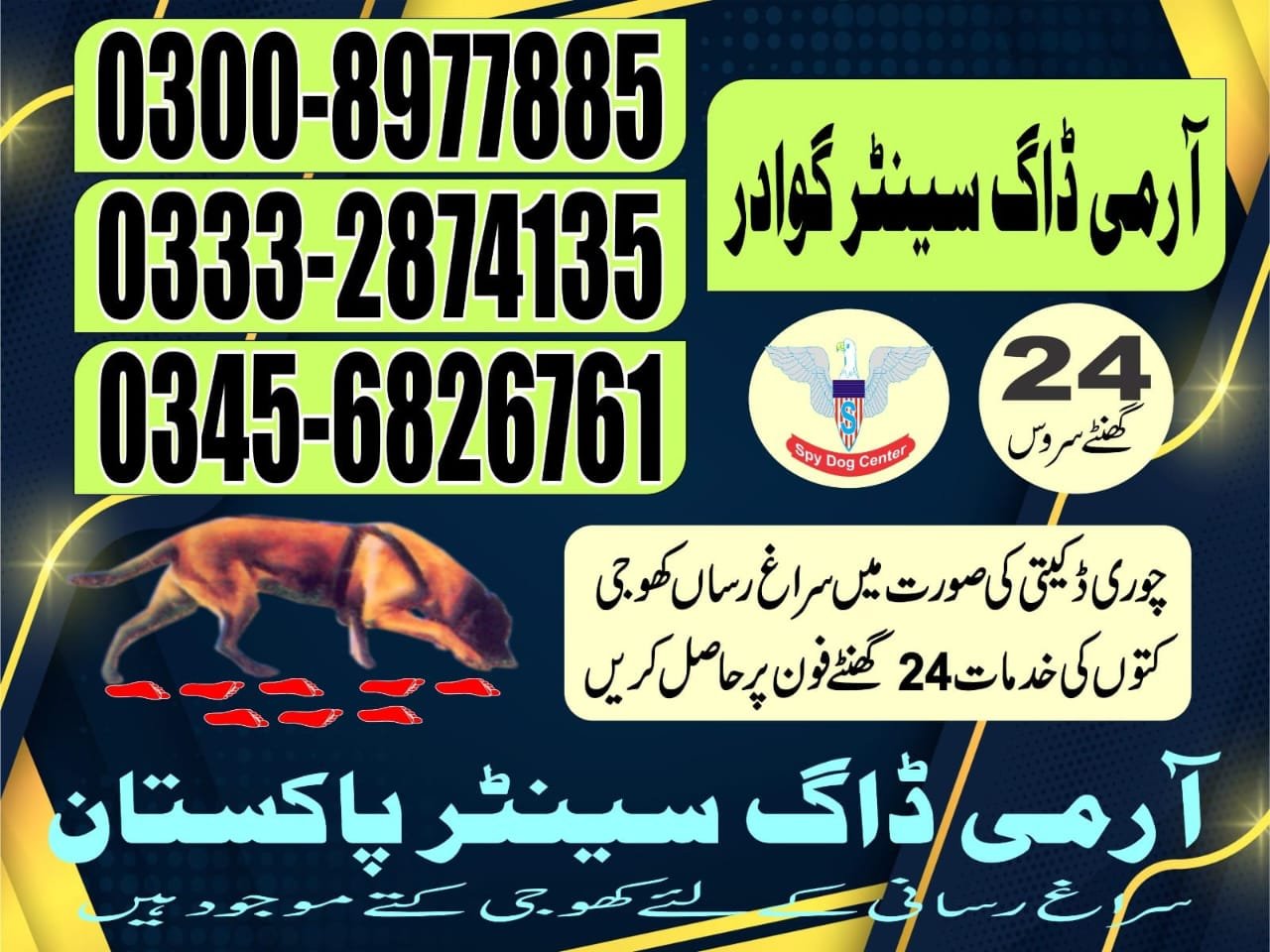 |  Army Dog Center  | |   guwadar         24/7 | 03332874135