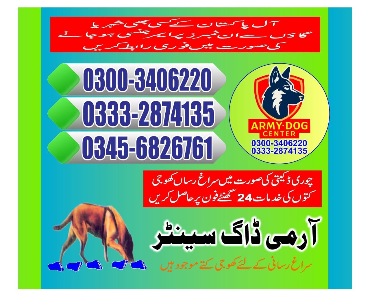 Army Dog Center  ||    Daharki || 03332874135 ||24/7||