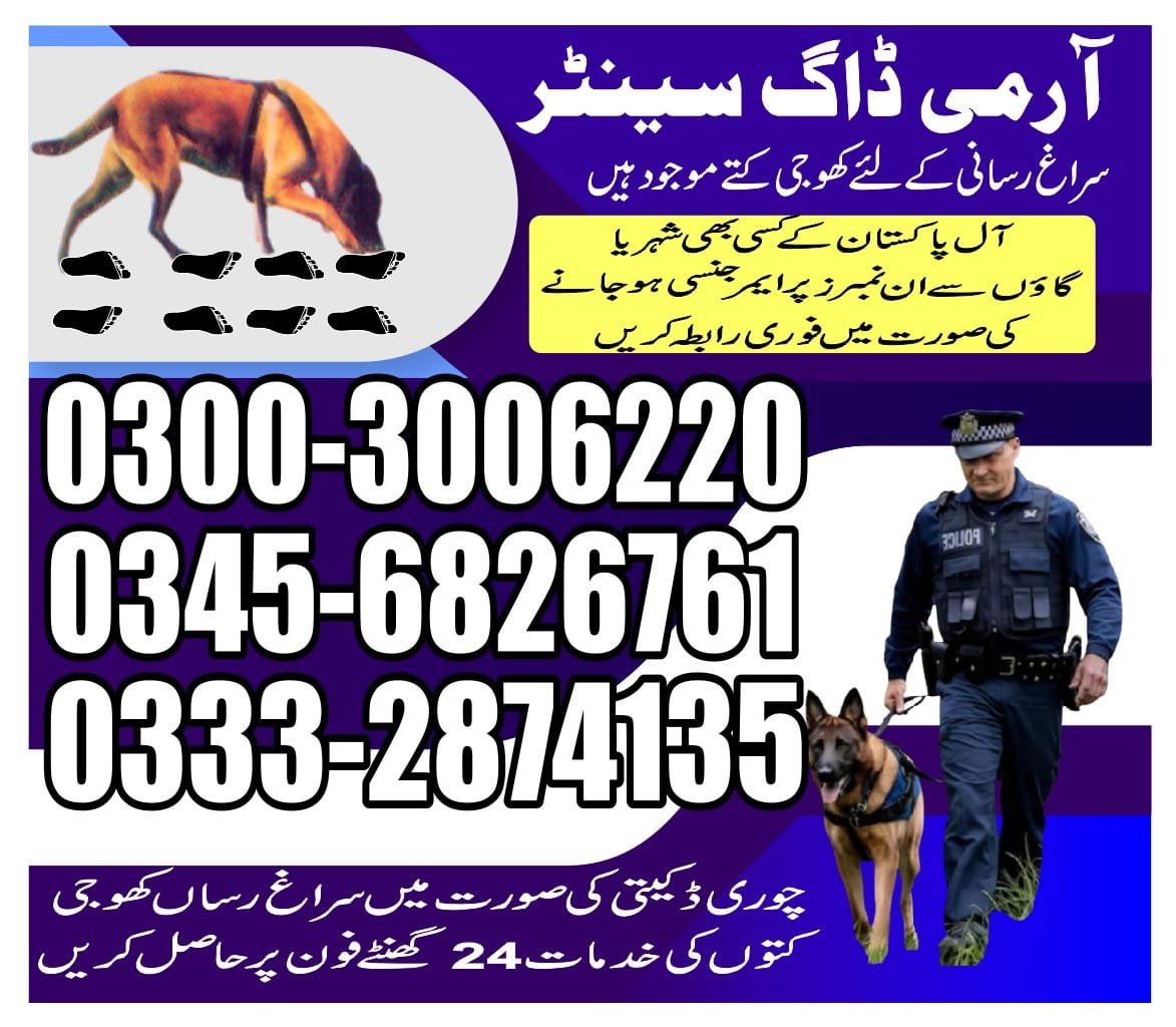 Army Dog Center | Larkana | 24/7 service | contact us now | 03332874135