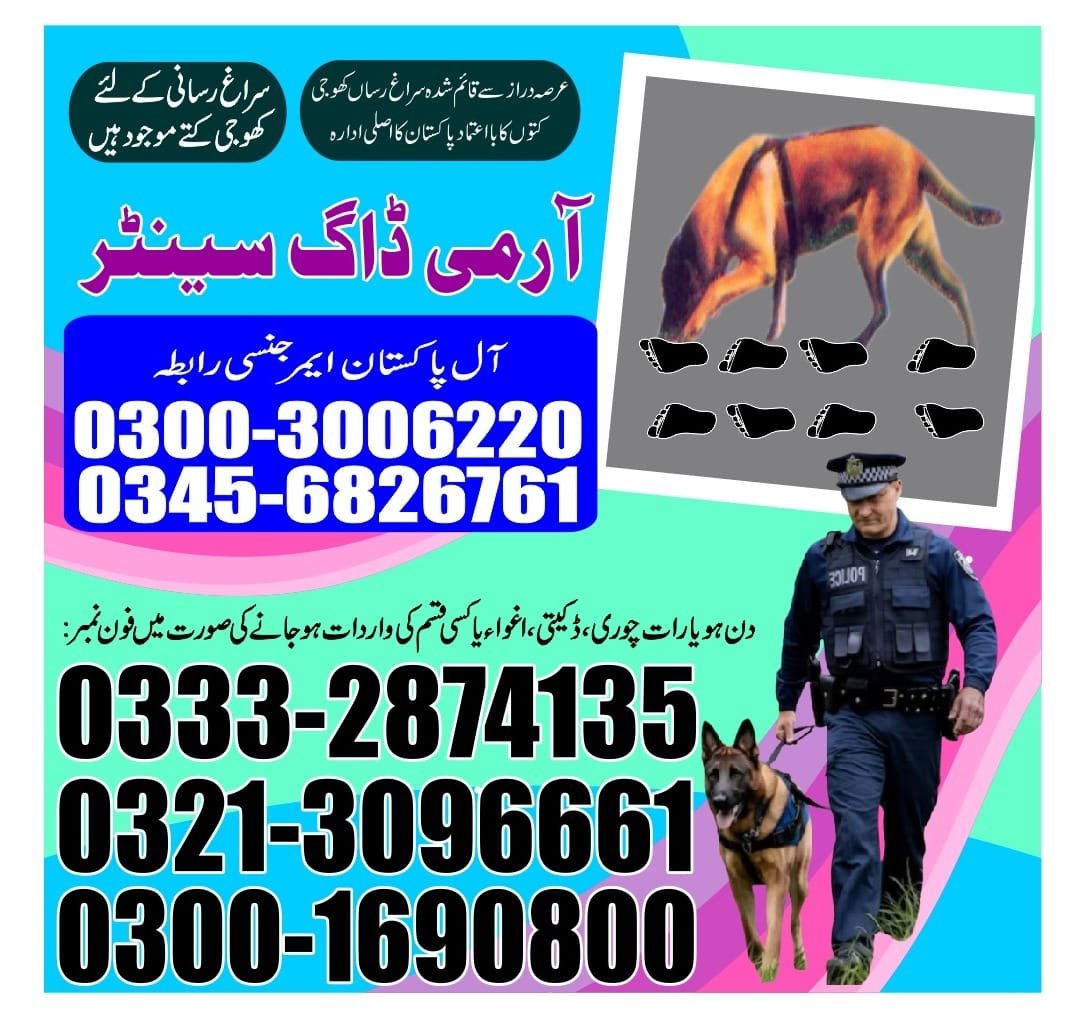 Army Dog Center | naya chhor | 24/7 service | contact us now | 03332874135
