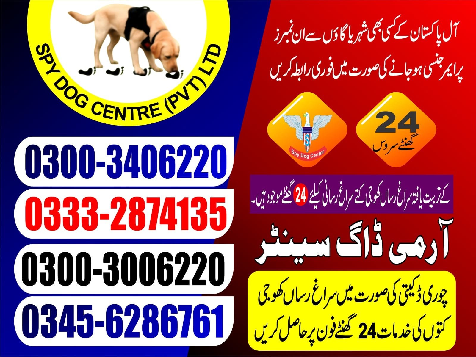 Army Dog Center  ||    gujar khan|| 03332874135 ||24/7||