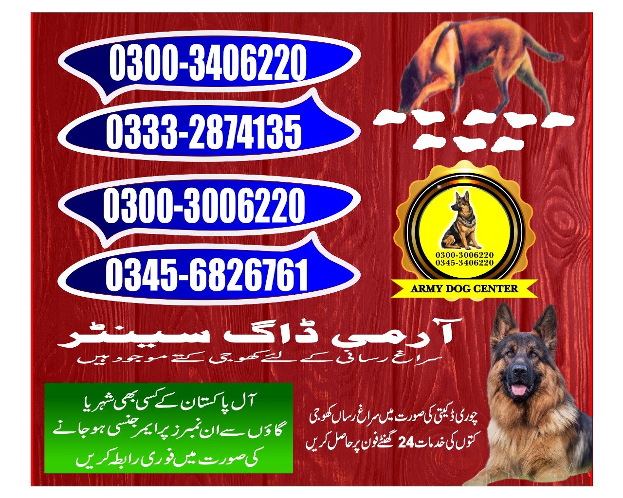 ARMY DOG CENTER | mirpur mathelo | 03332874135 | 03003006220  | 24/7