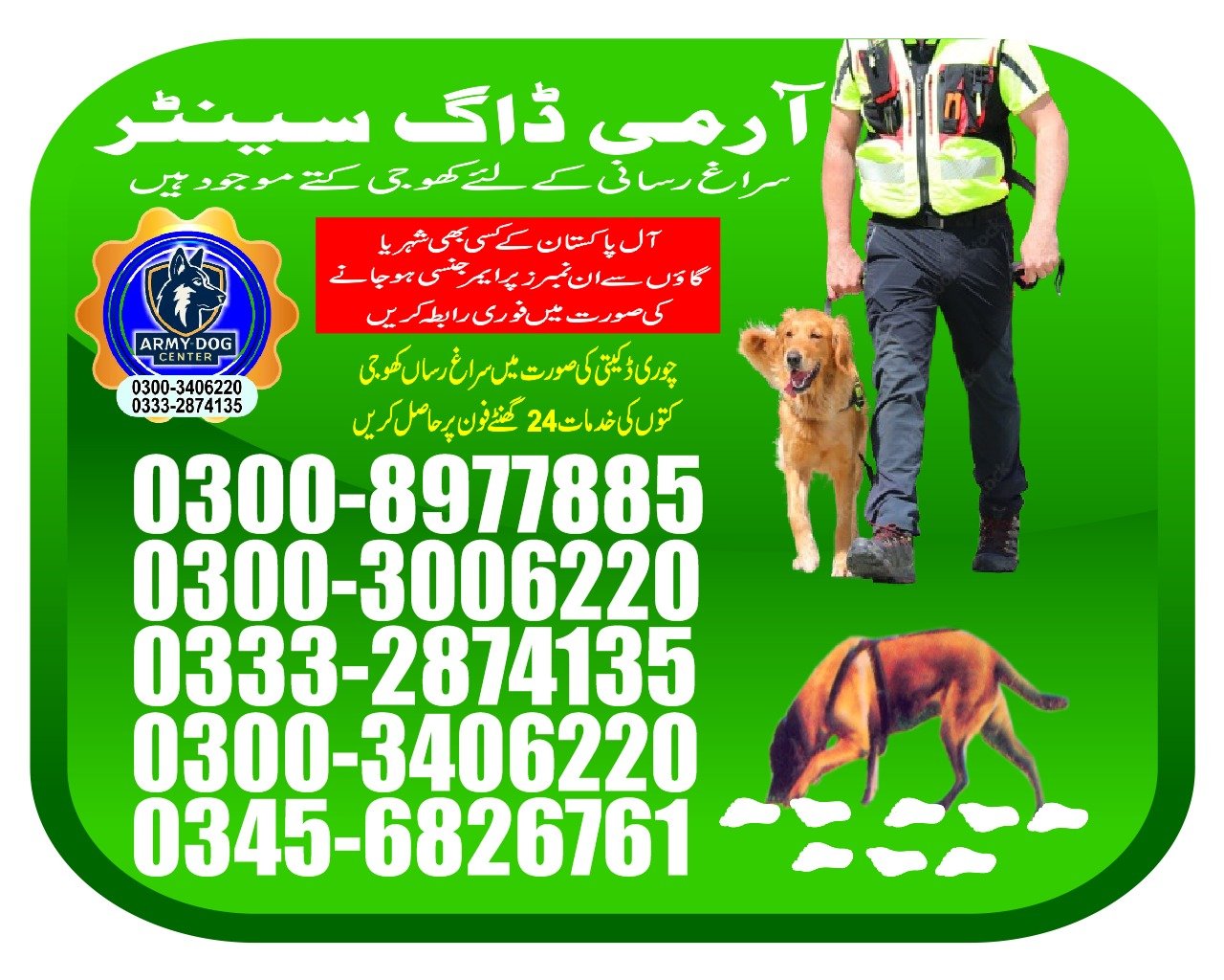 Army Dog Center  |   Nawabshah | 03332874135 | 24/7