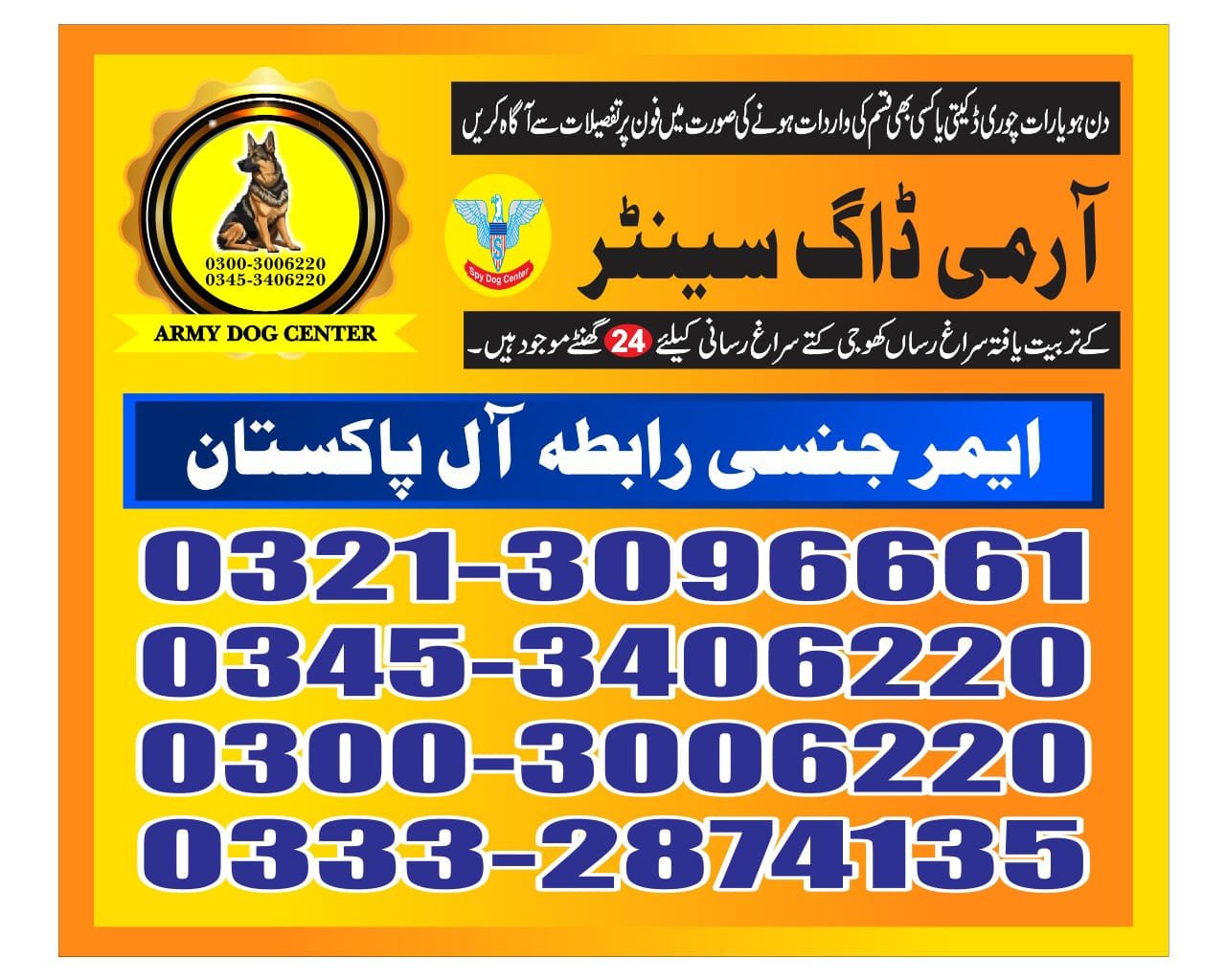 Army Dog Center  |   Gambat | 03332874135 | 24/7