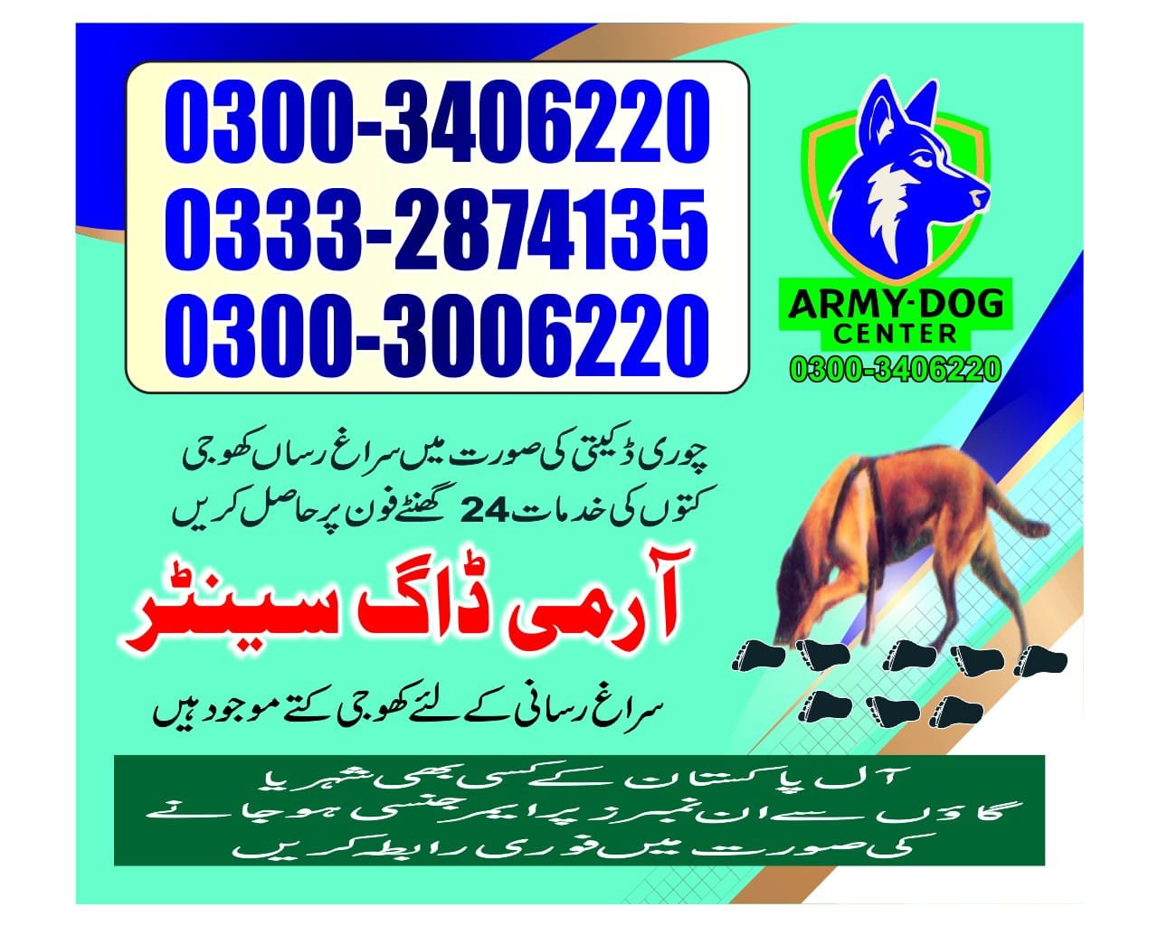 Army Dog Center  | tando allayar tando   jam | 24/7| 03332874135 |