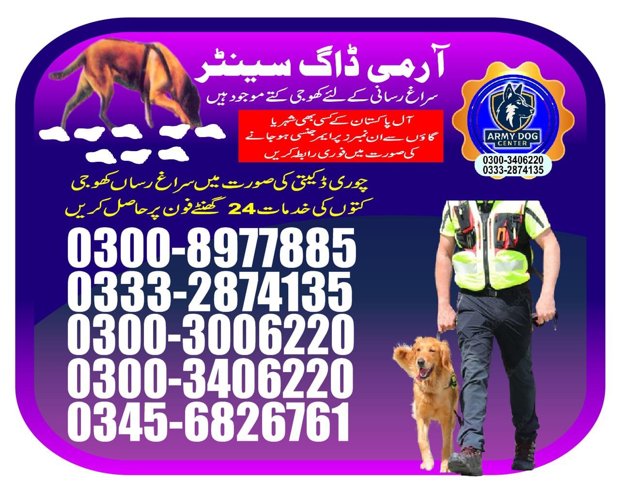 Army Dog Center (mardan      )03332874135 [24/7]