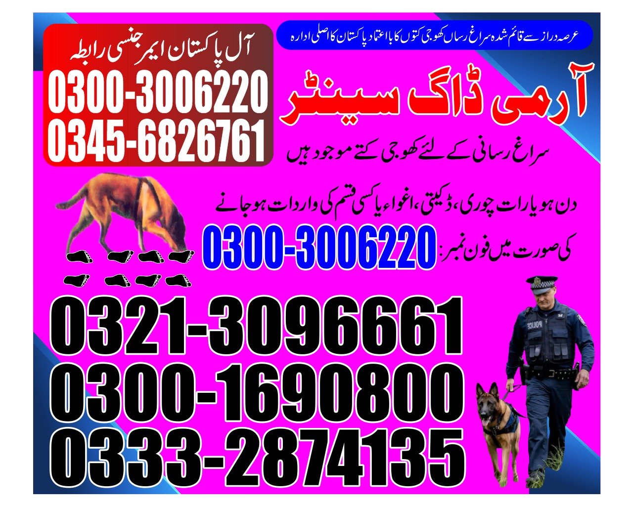 ARMY DOG CENTER | Islamkote | 03332874135