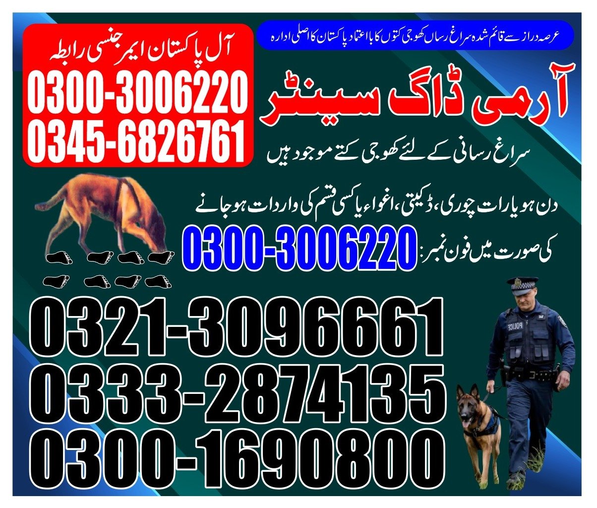 ARMY DOG CENTER | sheikhupura  | 03332874135